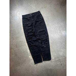 PrettyLittleThing Jeans Black Distressed Women’s Size 8